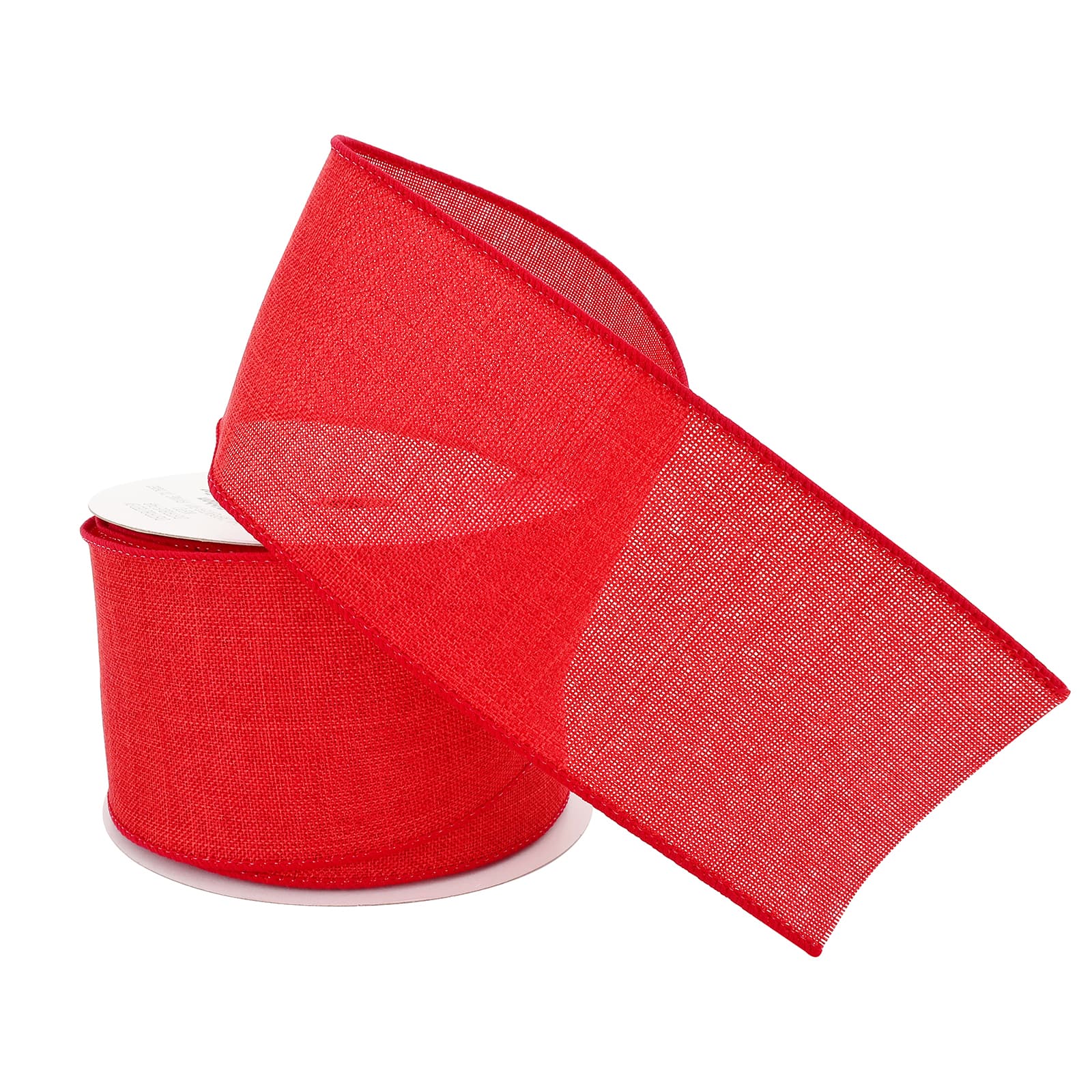 2.5" x 25ft. Faux Linen Wired Ribbon by Celebrate It® - Image 4