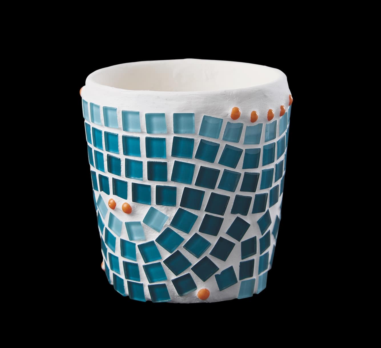 Teal & Orange Mosaic Vase Kit by Make Market® - Image 3