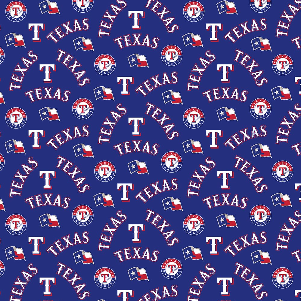 MLB Texas Rangers Logo Cotton Fabric