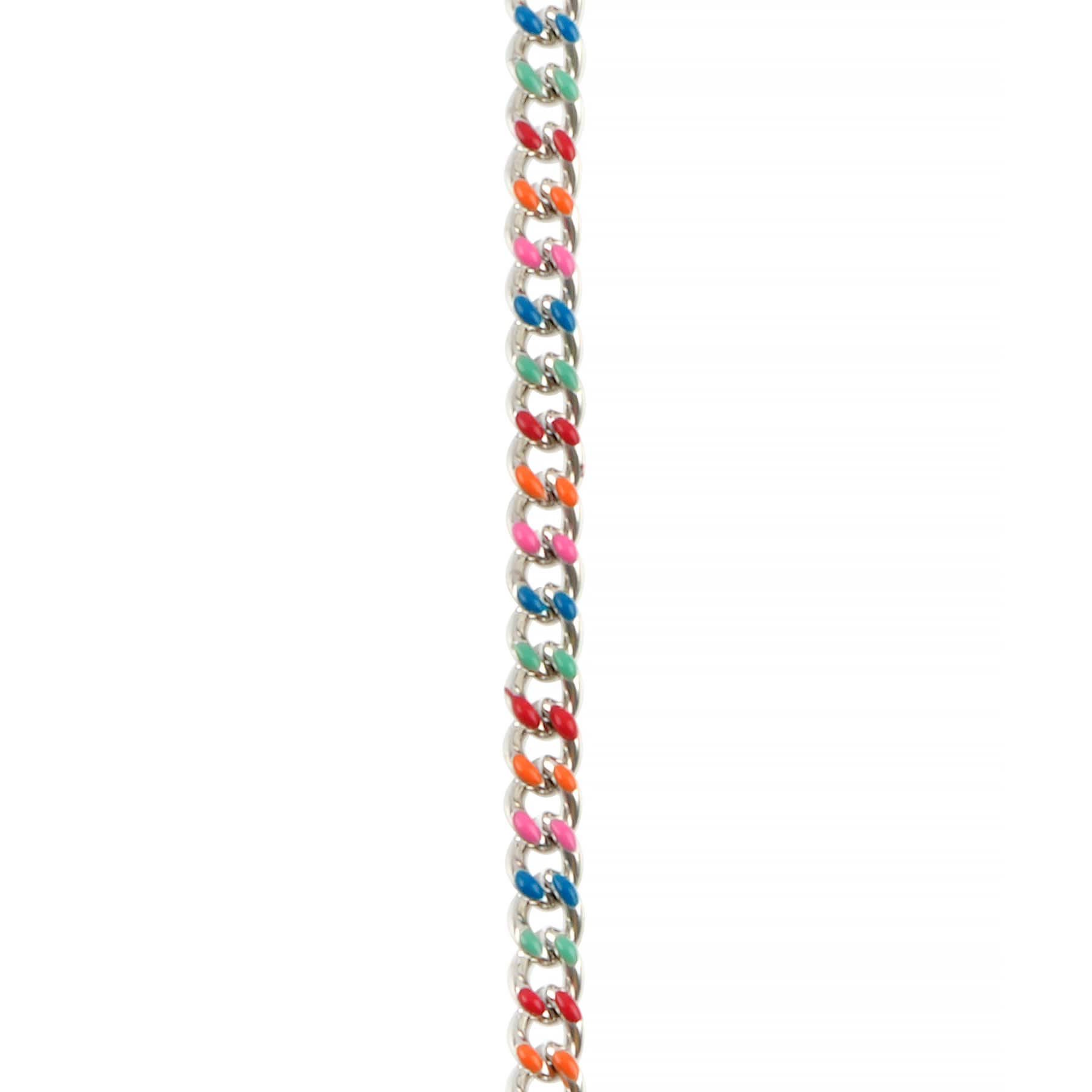 18" Rhodium Enamel Curb Chain by Bead Landing™