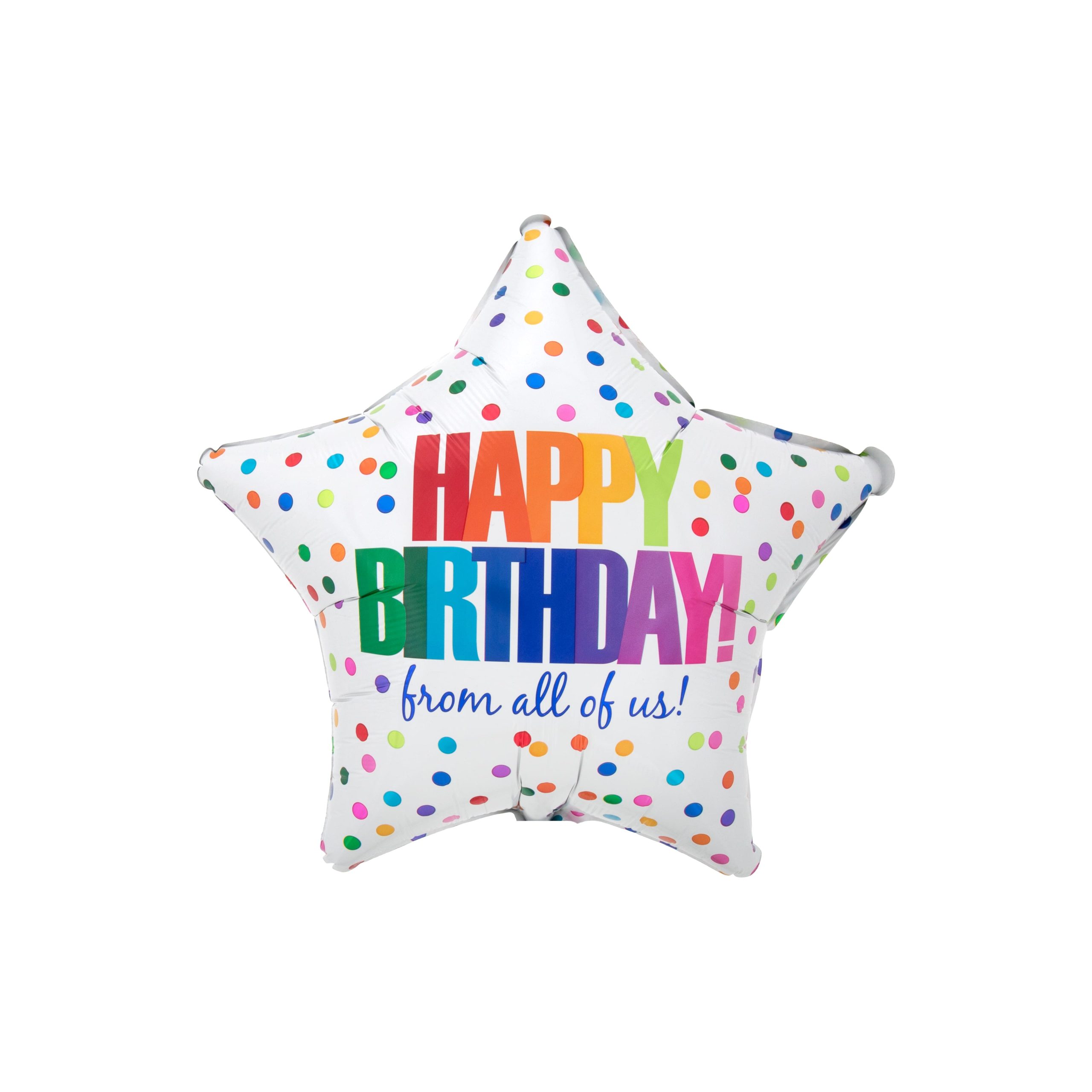 19" Happy Birthday Polka Dot Foil Balloon
