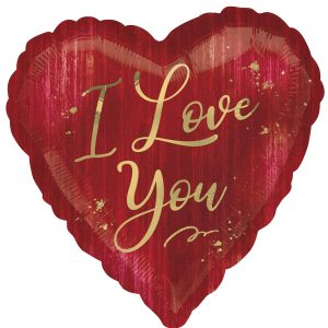 Jumbo HX® 28" I Love You Rouge Foil Balloon