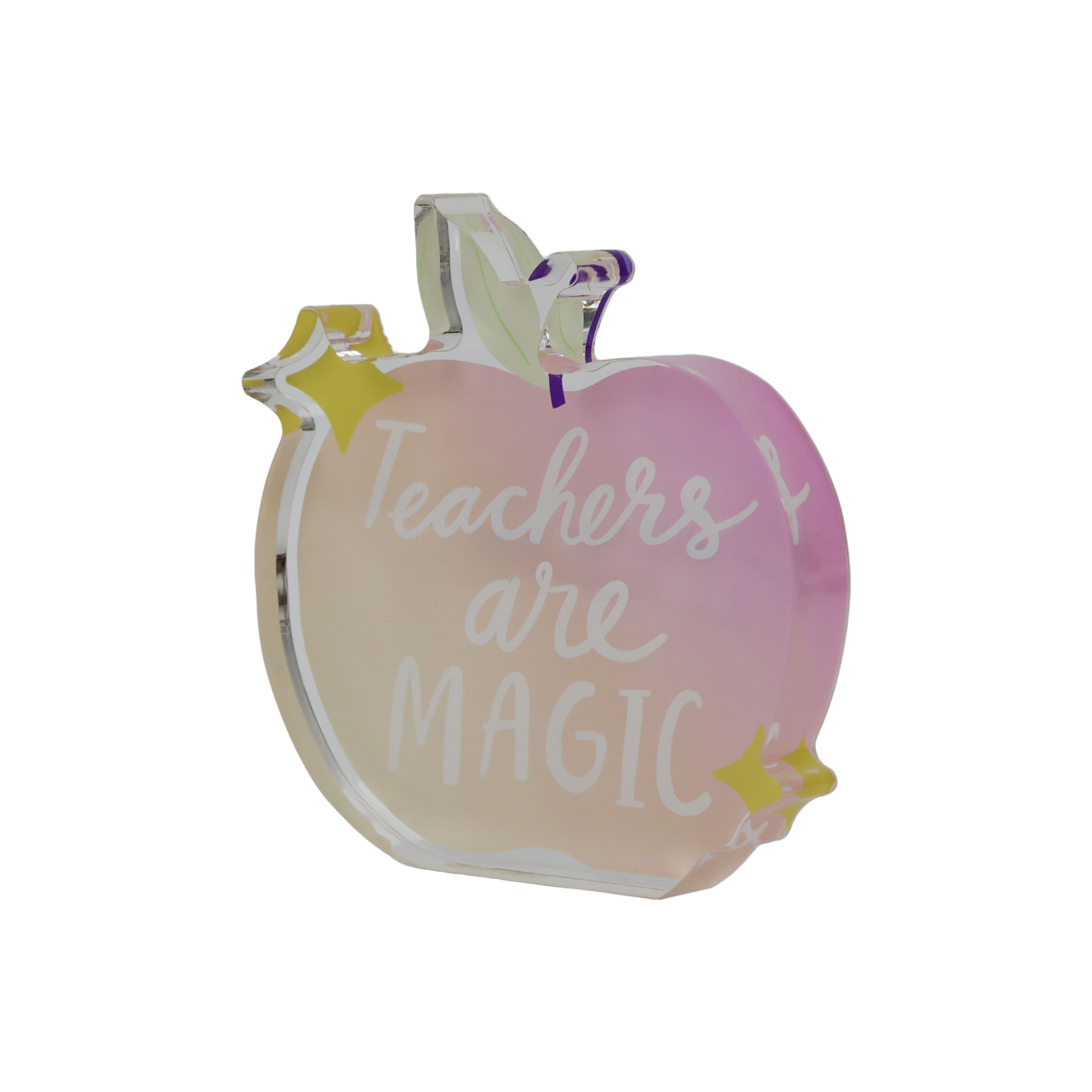 Class Rules! Teacher Apple Acrylic Tabletop Décor by B2C™ - Image 2
