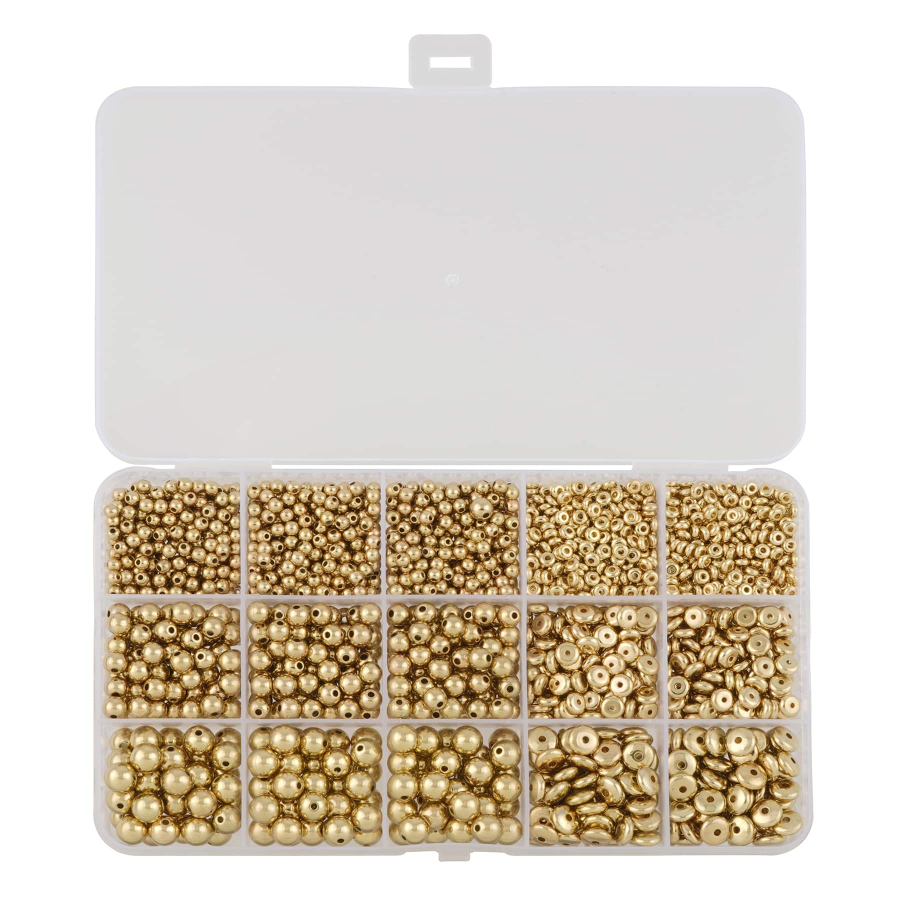 Gold Plastic Spacer Bead Mix by Bead Landing™ - Image 2
