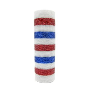 10" x 19ft. Red, White & Blue Striped Mesh by Celebrate It™