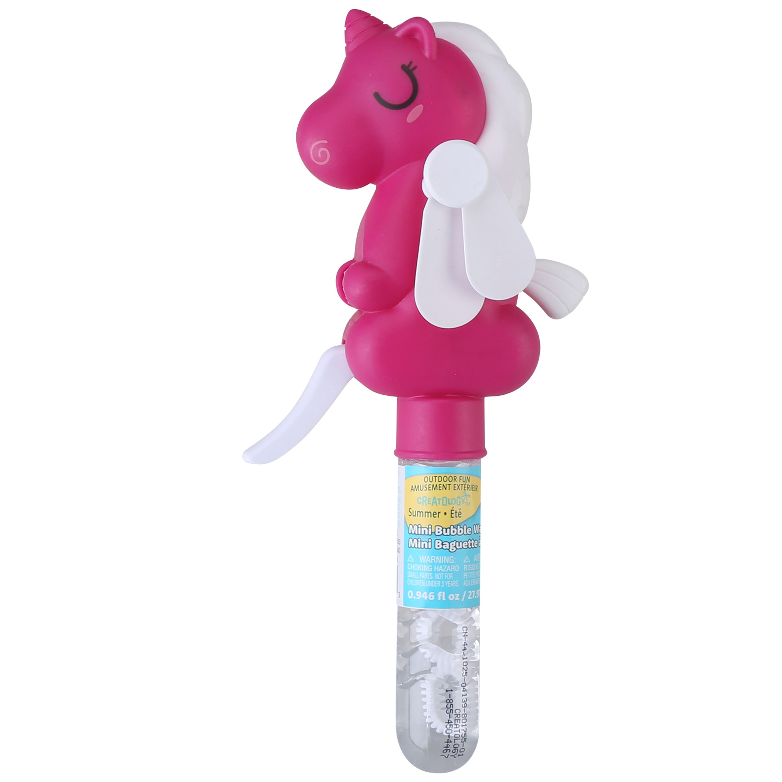 Summer Outdoor Unicorn Fan Bubble Wand by Creatology™
