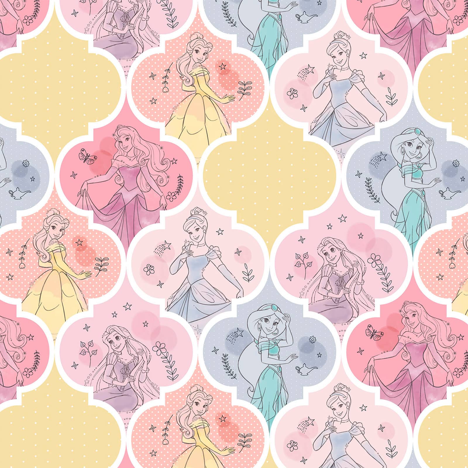 Springs Creative Disney® Princess Patch Cotton Fabric