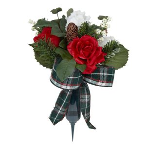 17" White & Red Rose Remembrance Cone by Ashland®