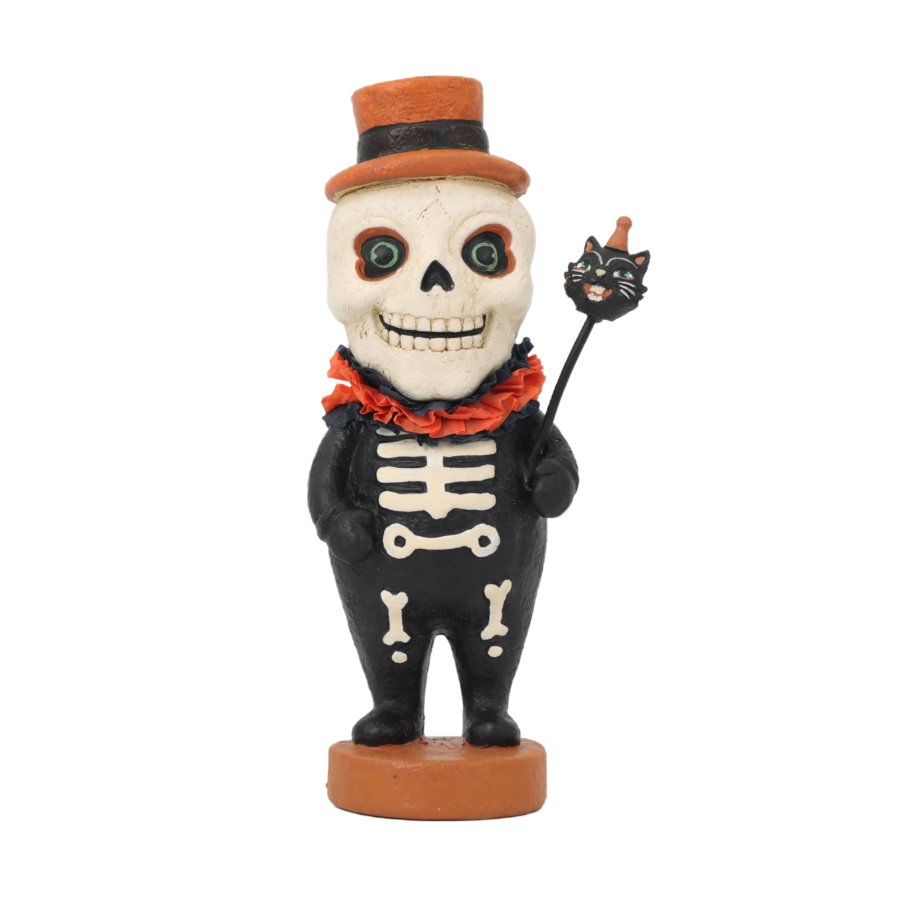 9" Jester Skeleton with Black Cat Wand Tabletop Décor by Ashland®