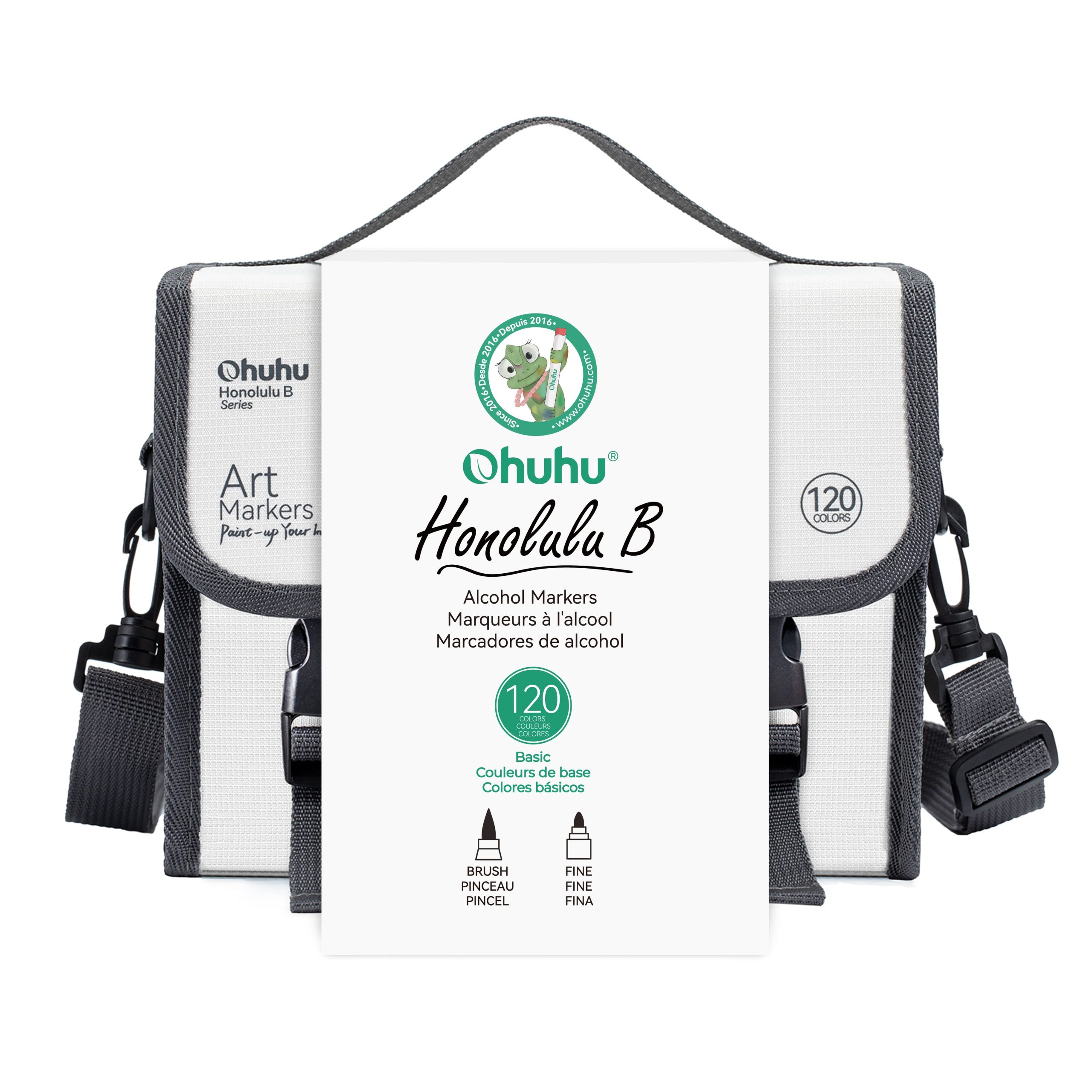 Ohuhu® Honolulu Series B 120 Color Basic Alcohol Markers
