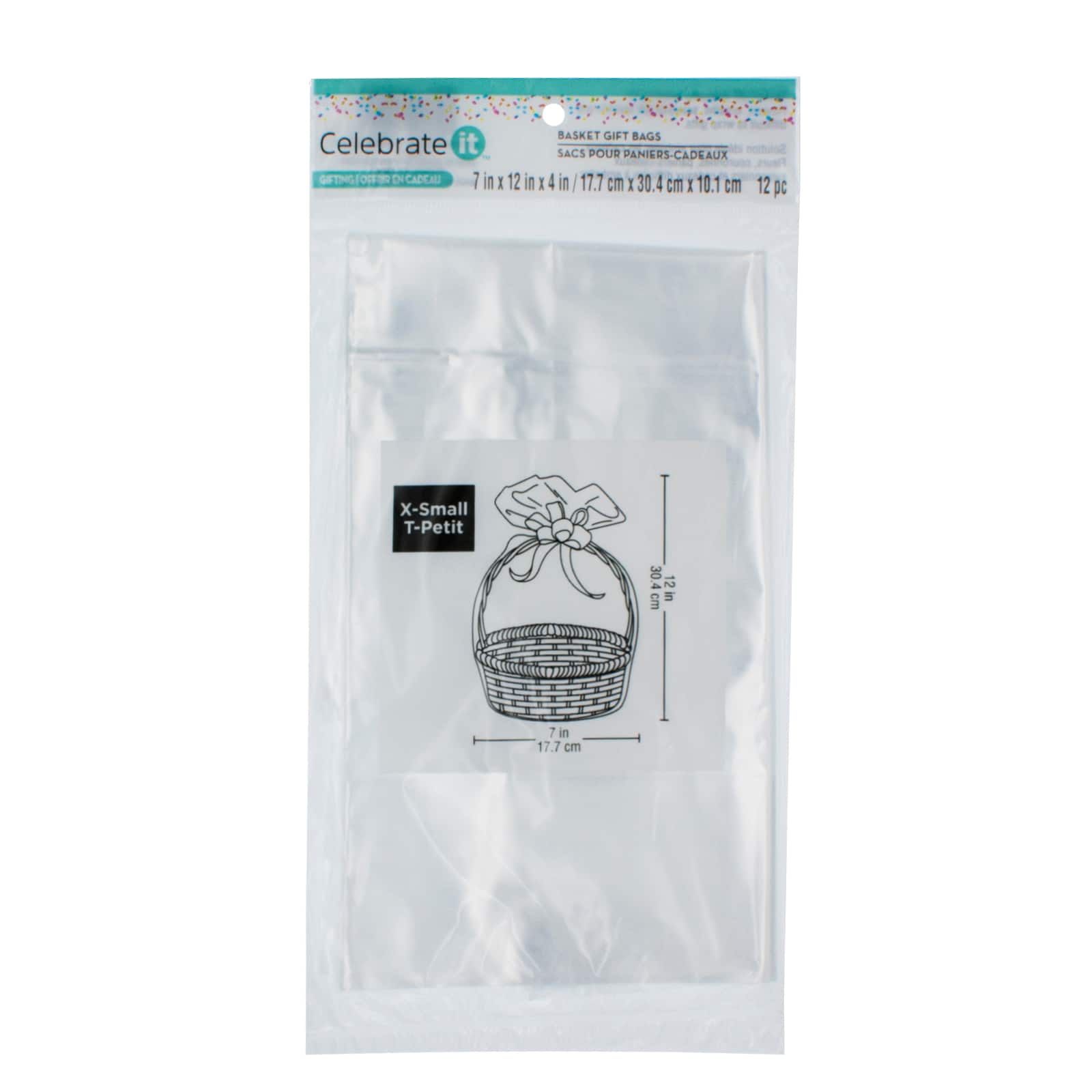 Extra Small Clear Basket Gift Bags by Celebrate It™, 12ct.