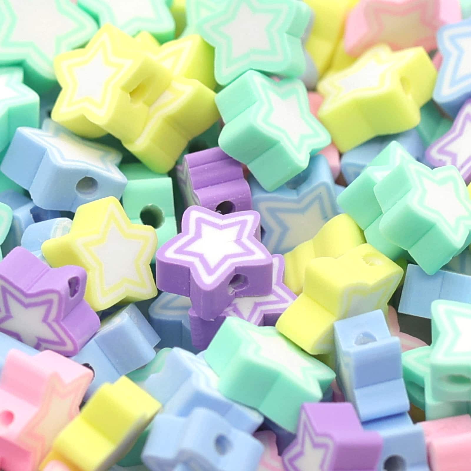 8mm Pastel Star Clay Beads by Creatology™ - Image 2