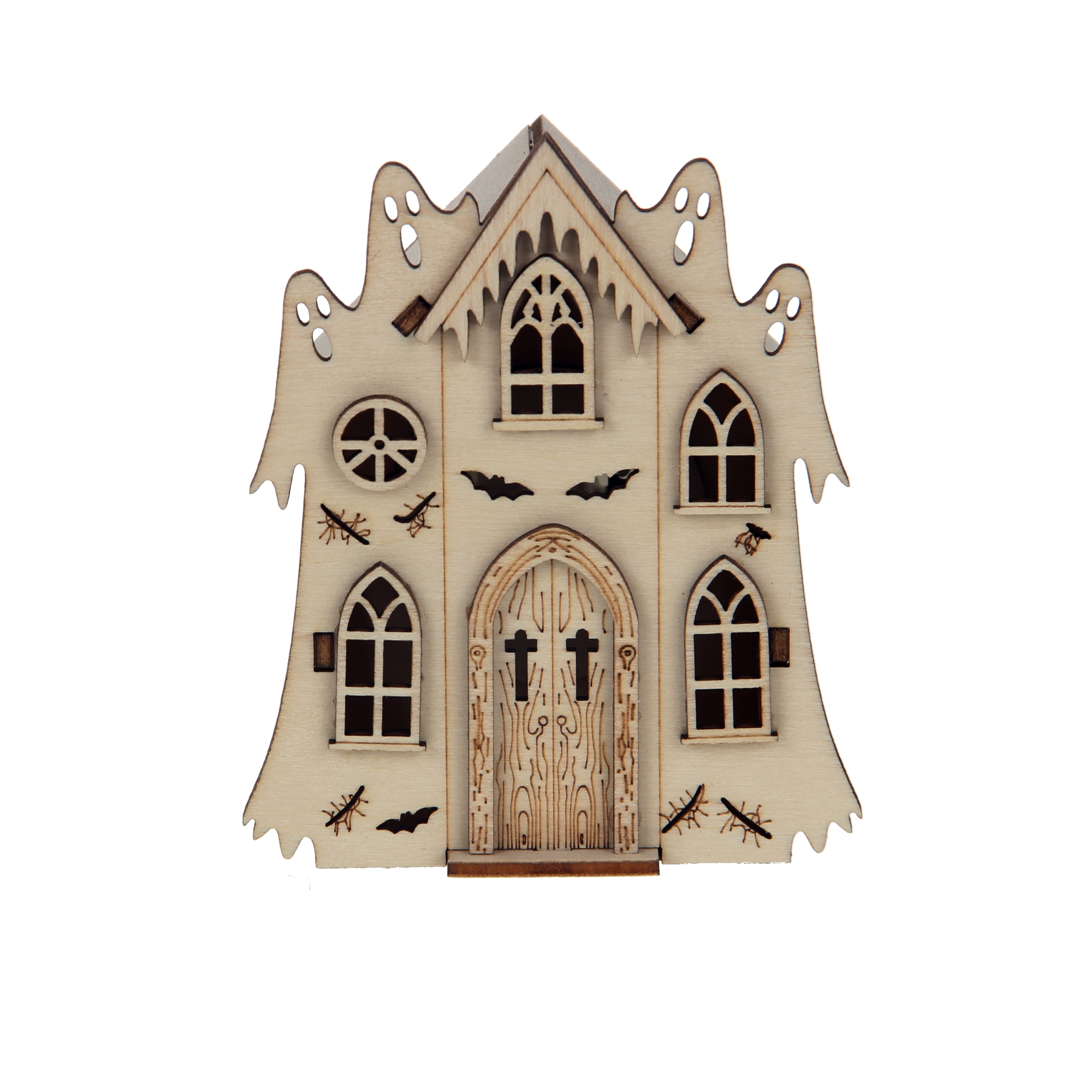 4" Ghostly Villa DIY LED Wood Décor by Make Market®