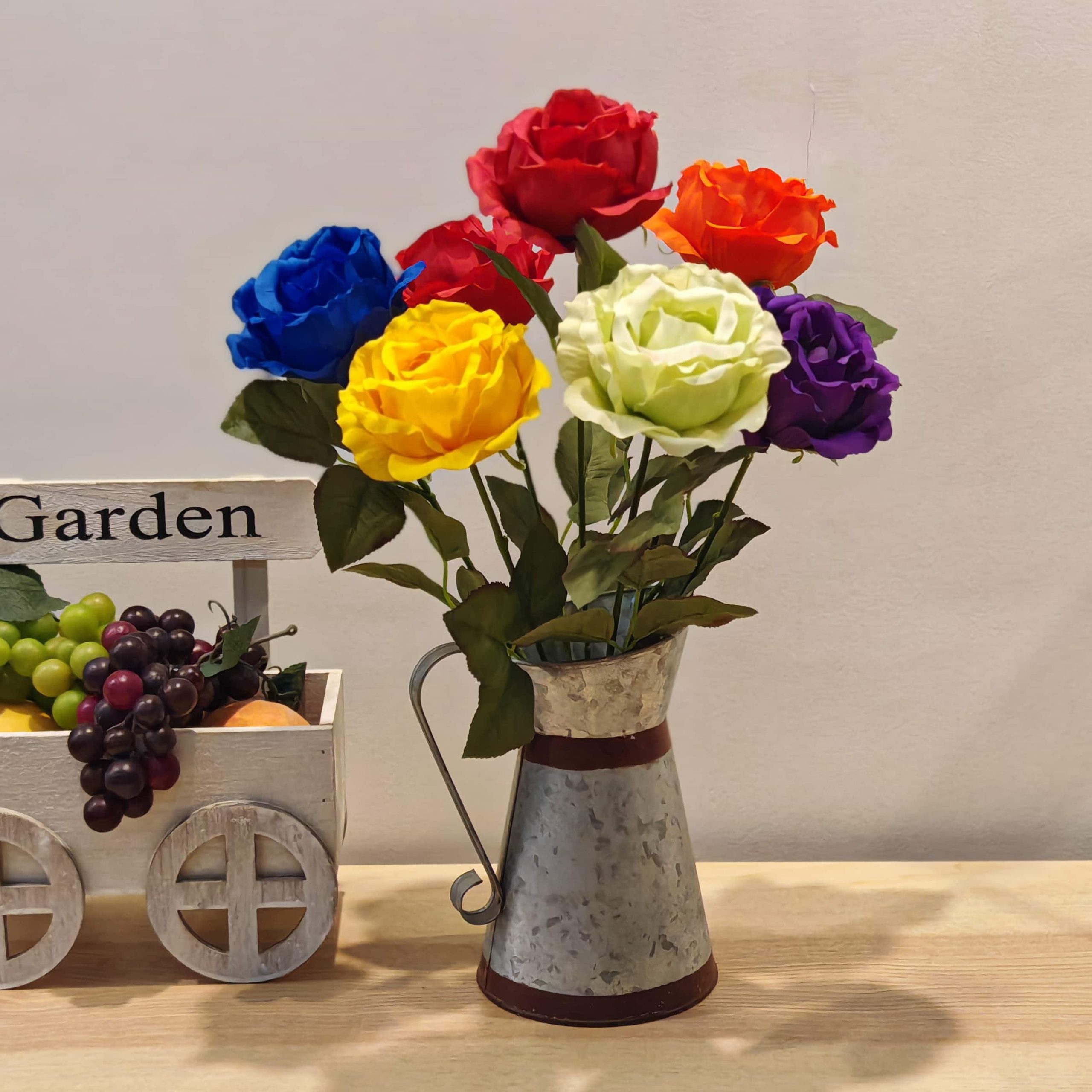 18.5" Rainbow Rose Bush by Celebrate It™ - Image 3