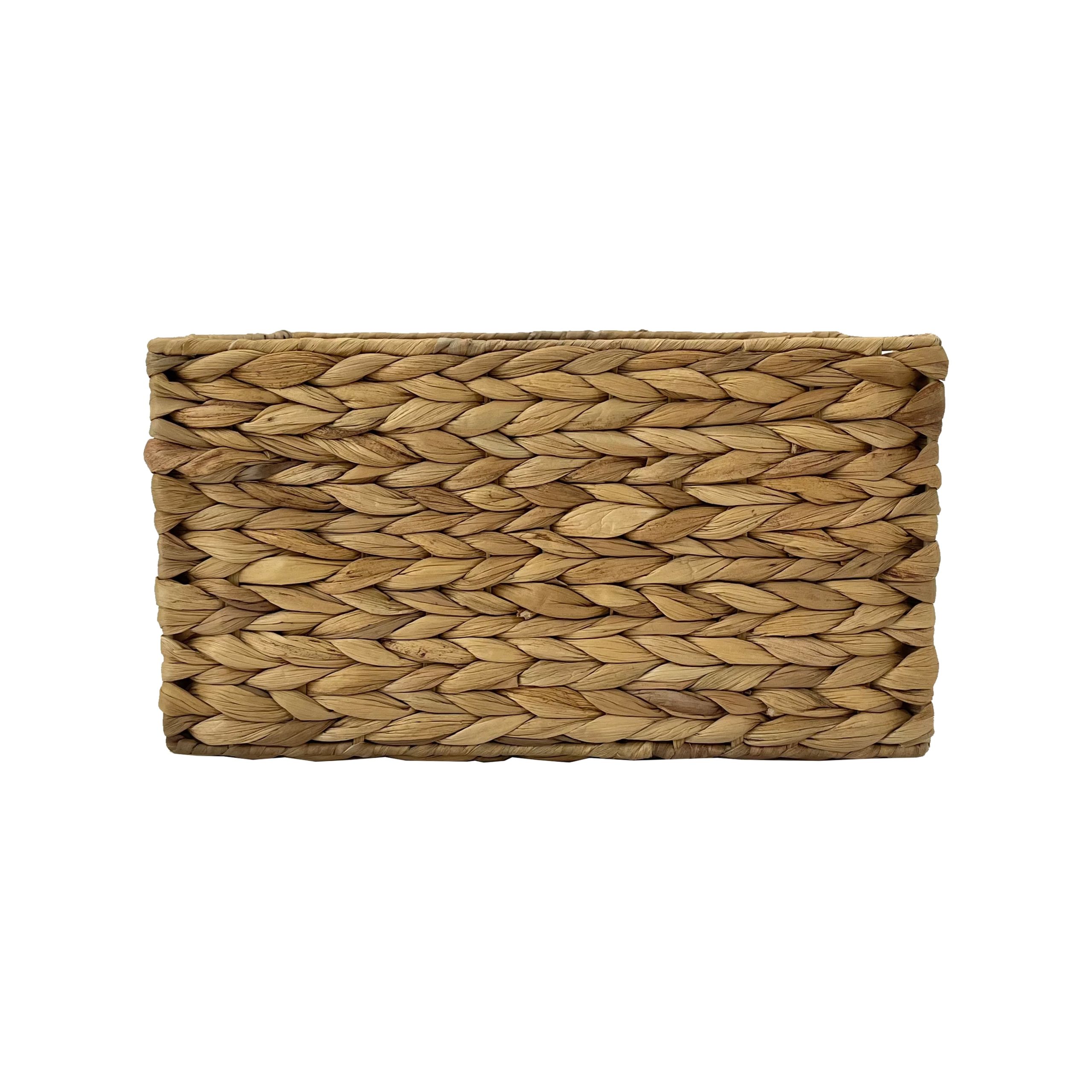 Medium Natural Woven Water Hyacinth Rectangle Basket by Ashland® - Image 2