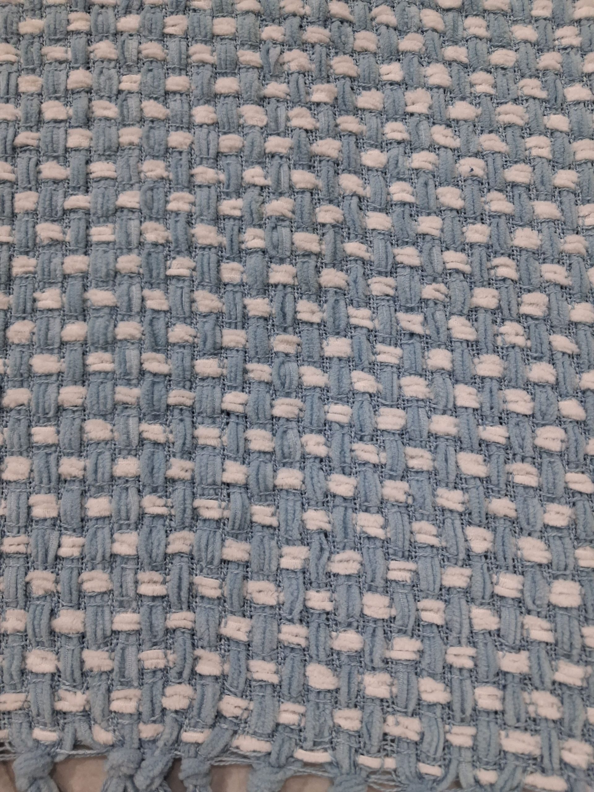 60" x 50" Blue Checkered Throw by Celebrate It™ - Image 2