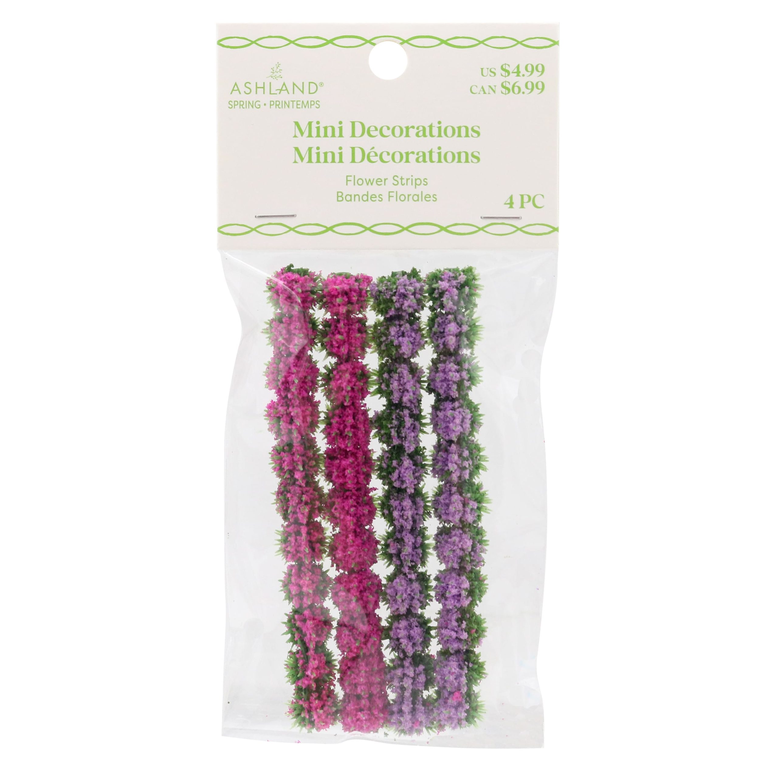 Mini Pink & Purple Flower Strips by Ashland® - Image 4