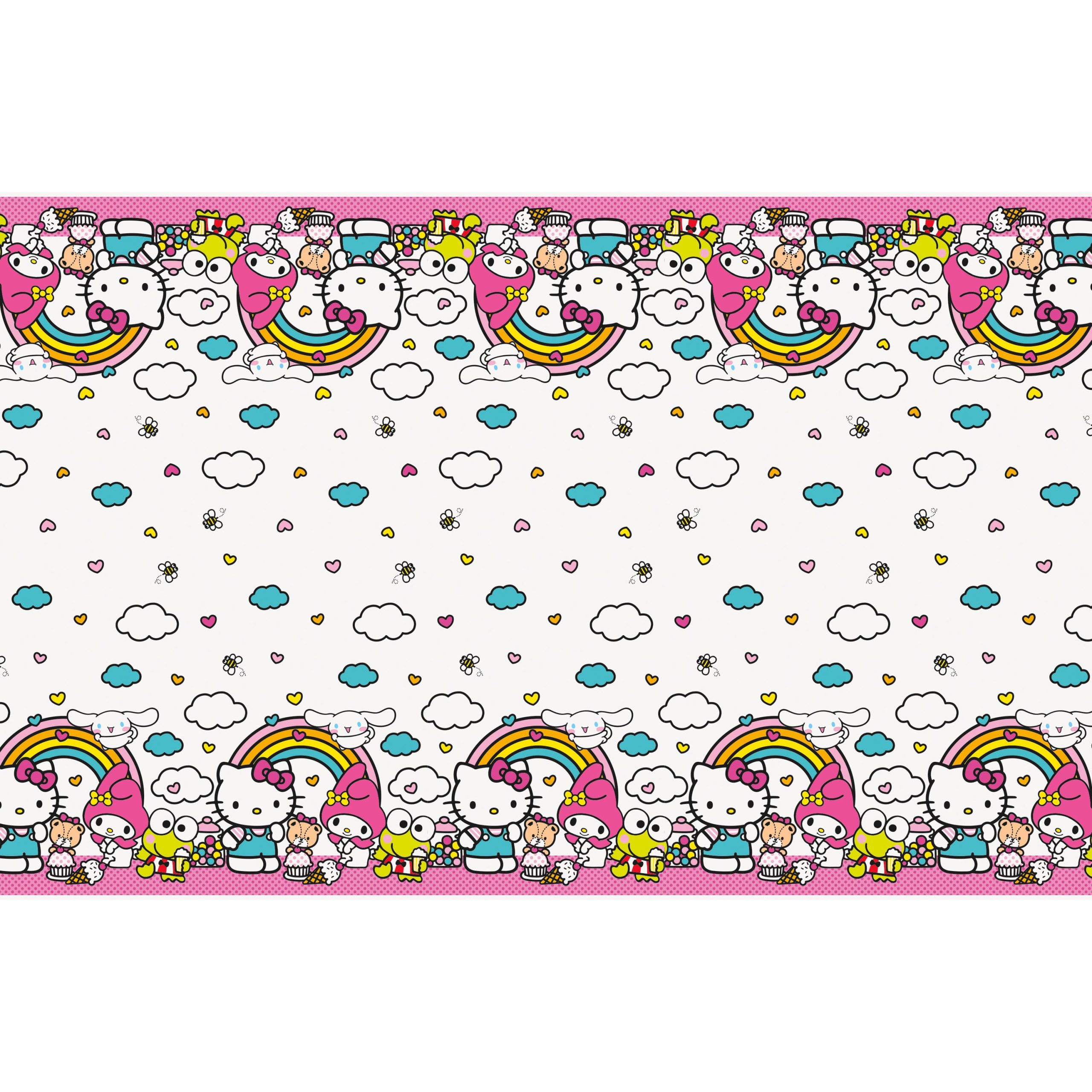 54" x 84" Hello Kitty® Plastic Table Cover - Image 2