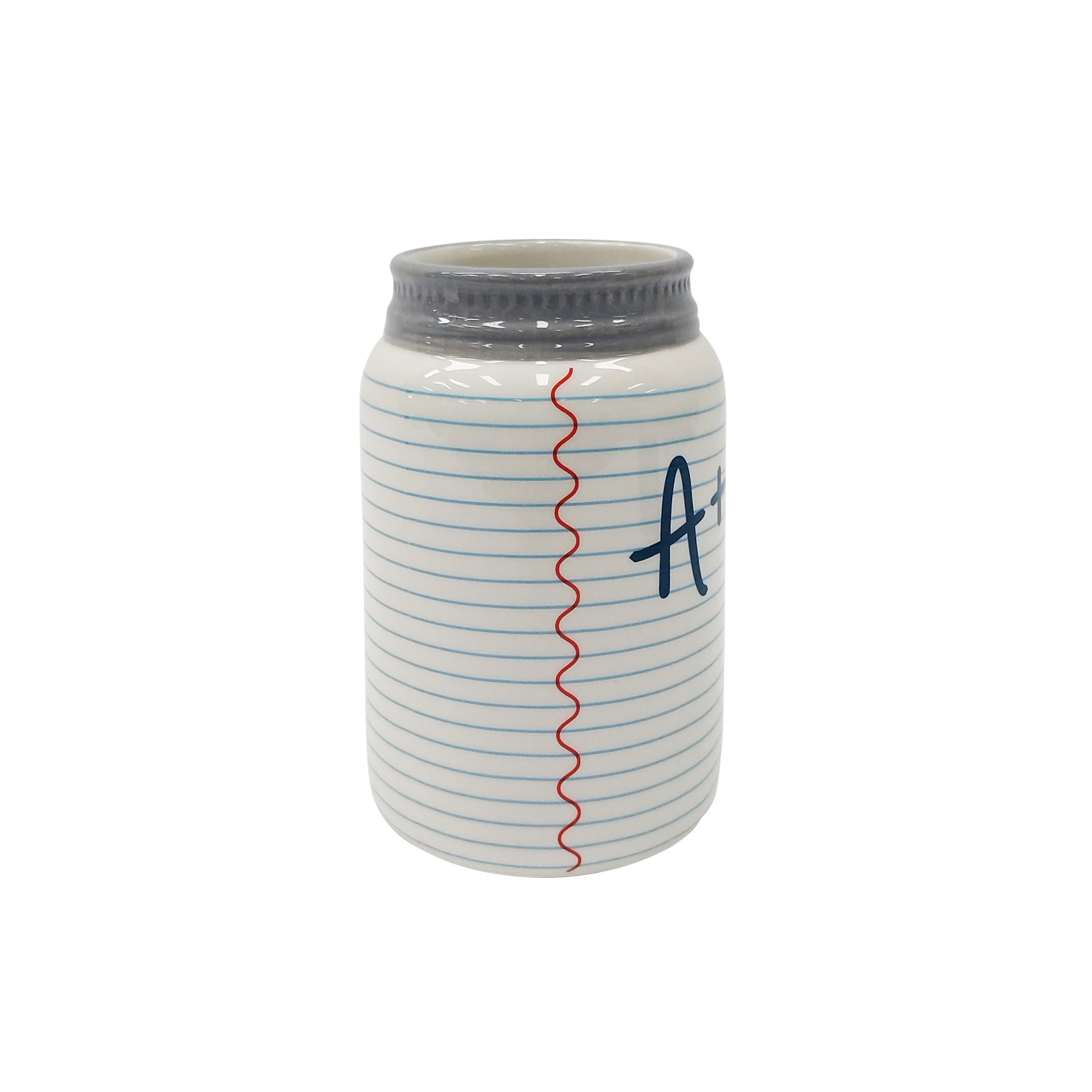 6" A+ Notebook Ceramic Jar by B2C™ - Image 2