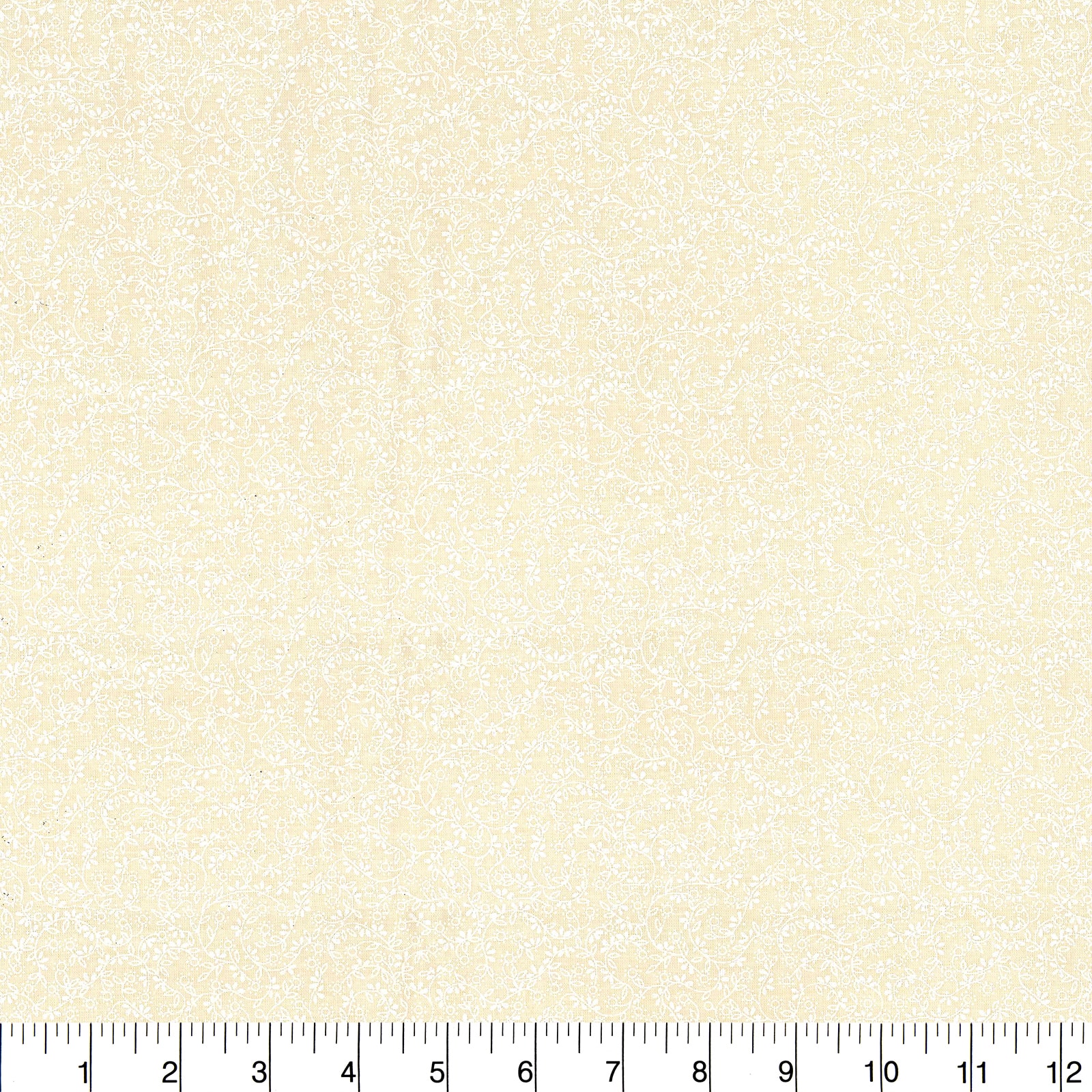 Fabric Traditions Tan Ditsy Floral Cotton Fabric - Image 3