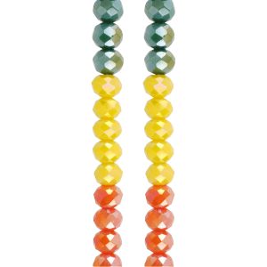 Rainbow AB Faceted Glass Rondelle Beads, 6mm by Bead Landing™