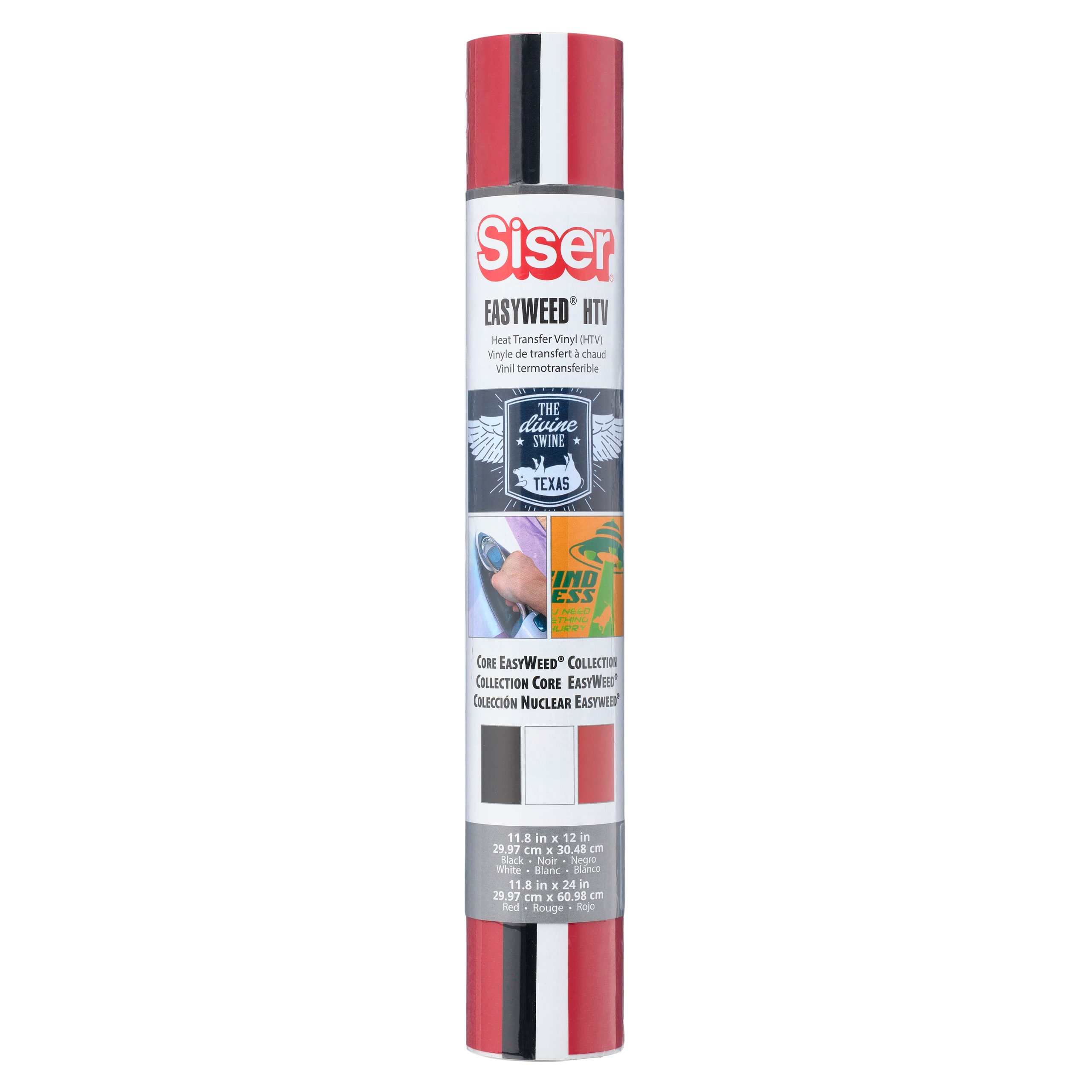 Siser® Easyweed® Heat Transfer Vinyl Sampler, Red, White & Black