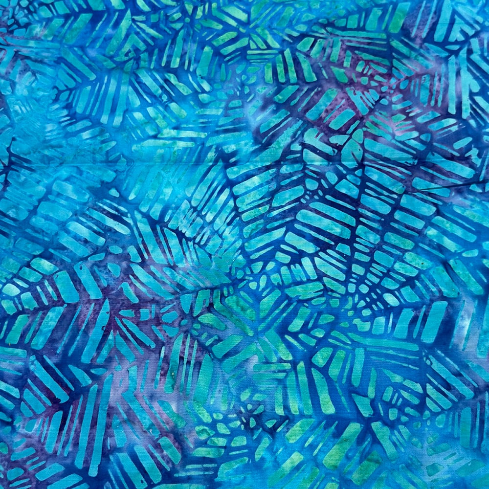 Feldman Premium Indonesian Batik Turquoise Crackle Fabric