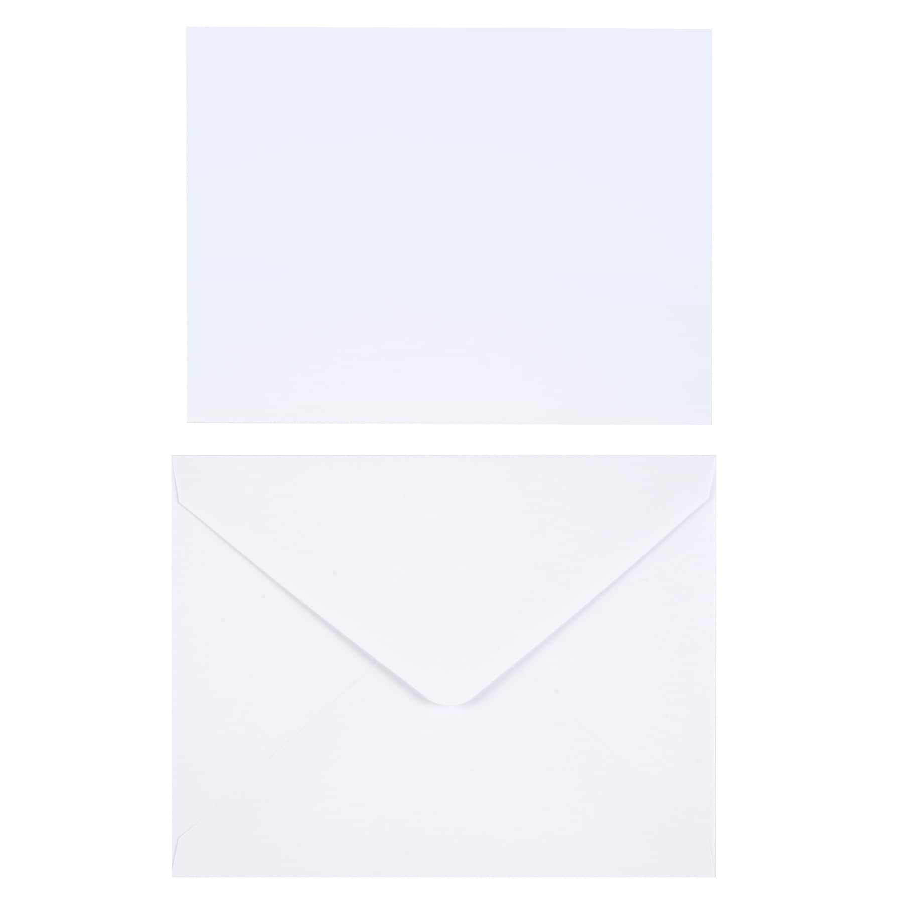 50 Sets of White Flat Cards & Envelopes by Recollections™, 5" x 7" - Image 2