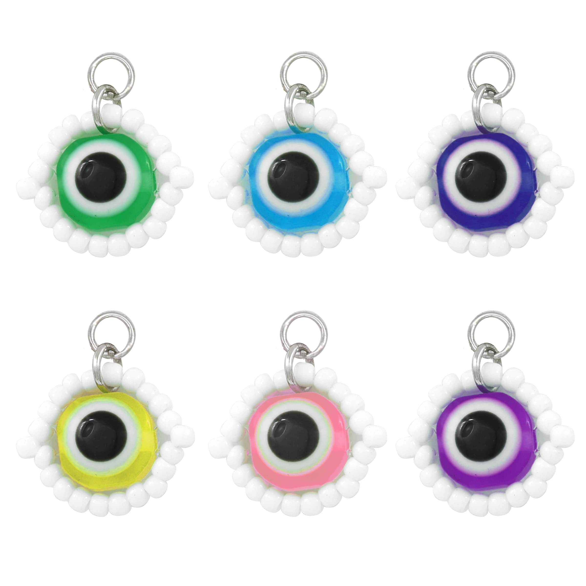 Seed Bead Evil Eye Charms by Bead Landing™