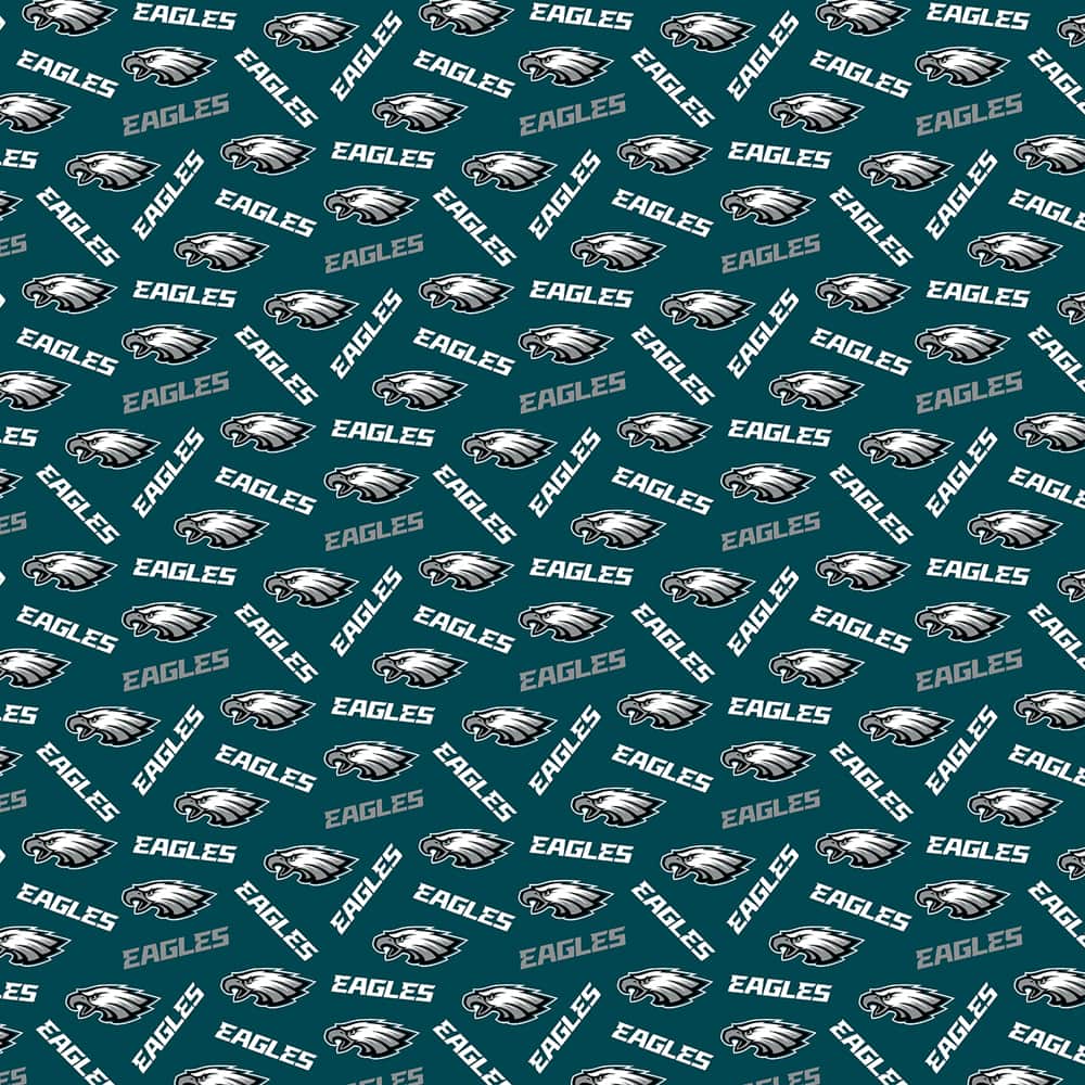 NFL Philadelphia Eagles Packed Logo Cotton Fabric