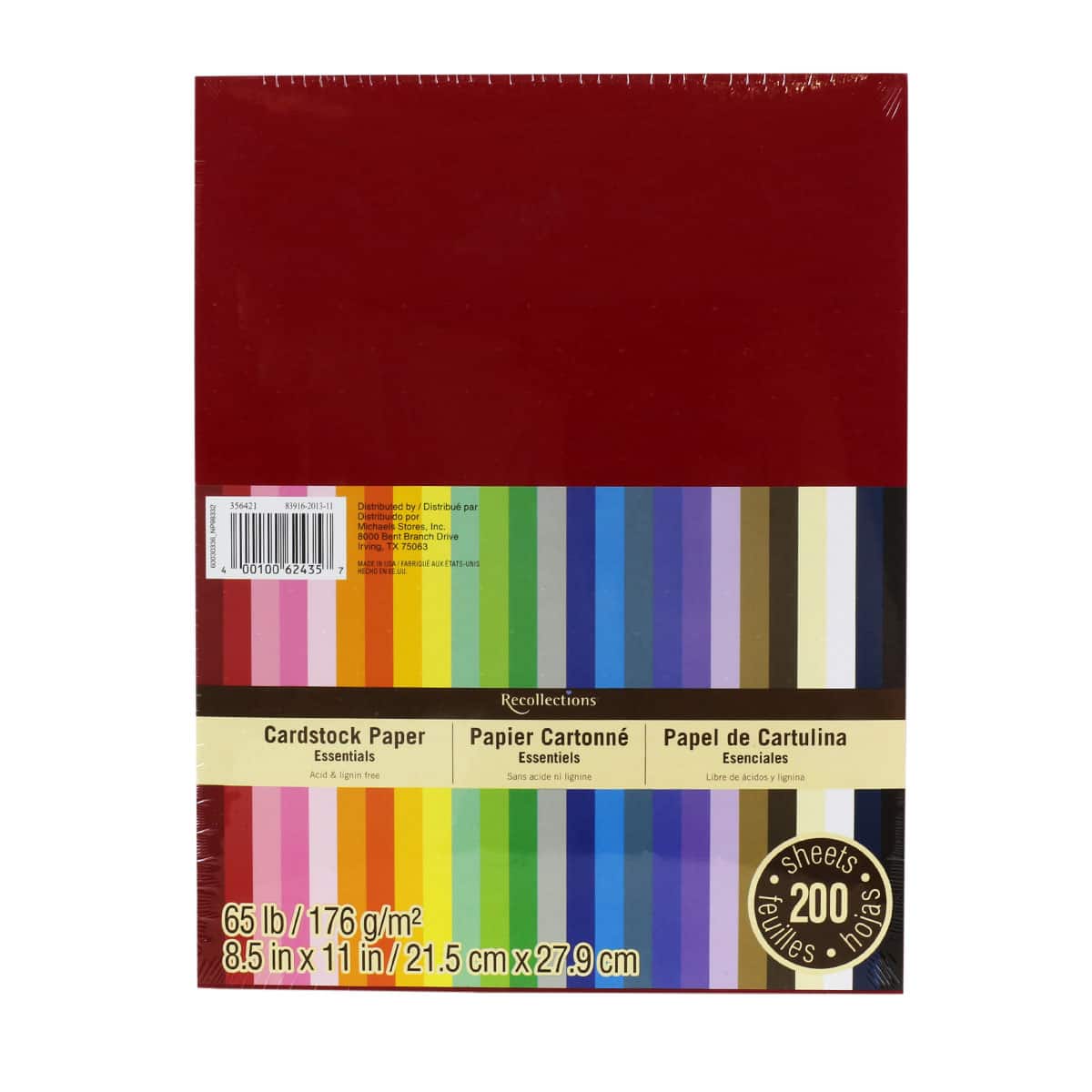 Essentials 8.5" x 11" Cardstock Paper by Recollections®, 200 Sheets