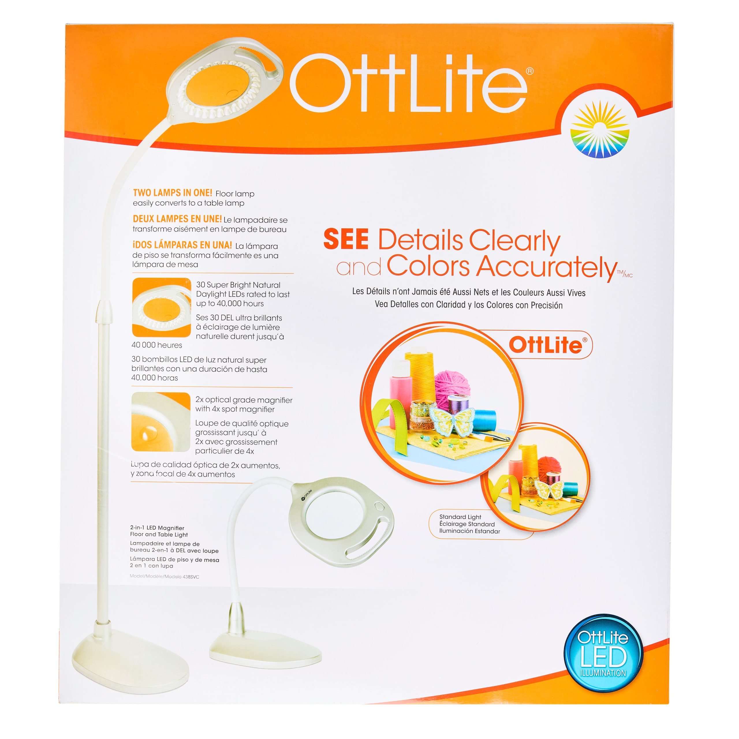 OttLite® 2-in-1 LED Floor & Table Light - Image 3