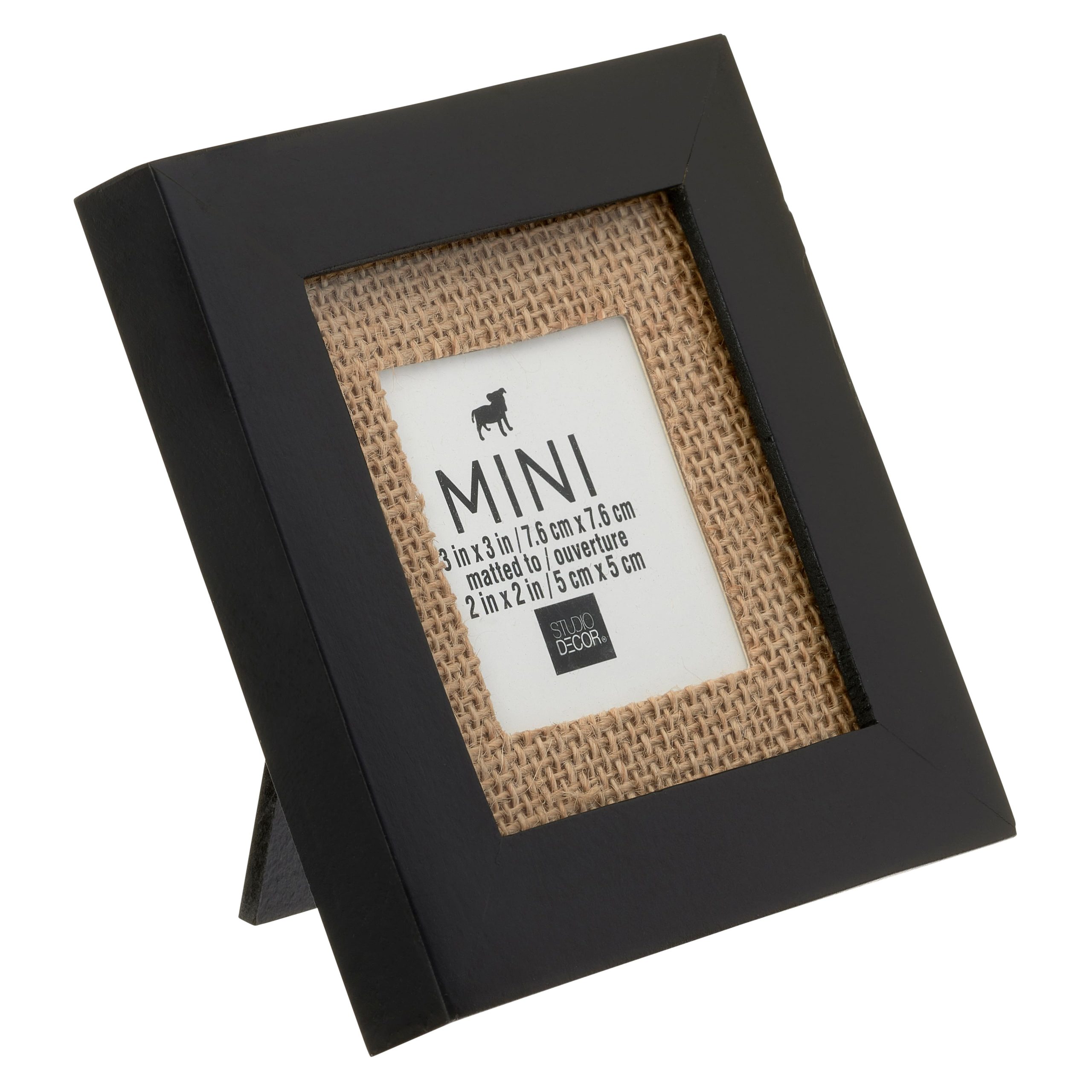 Black Mini Frame With Burlap Mat by Studio Décor® - Image 3