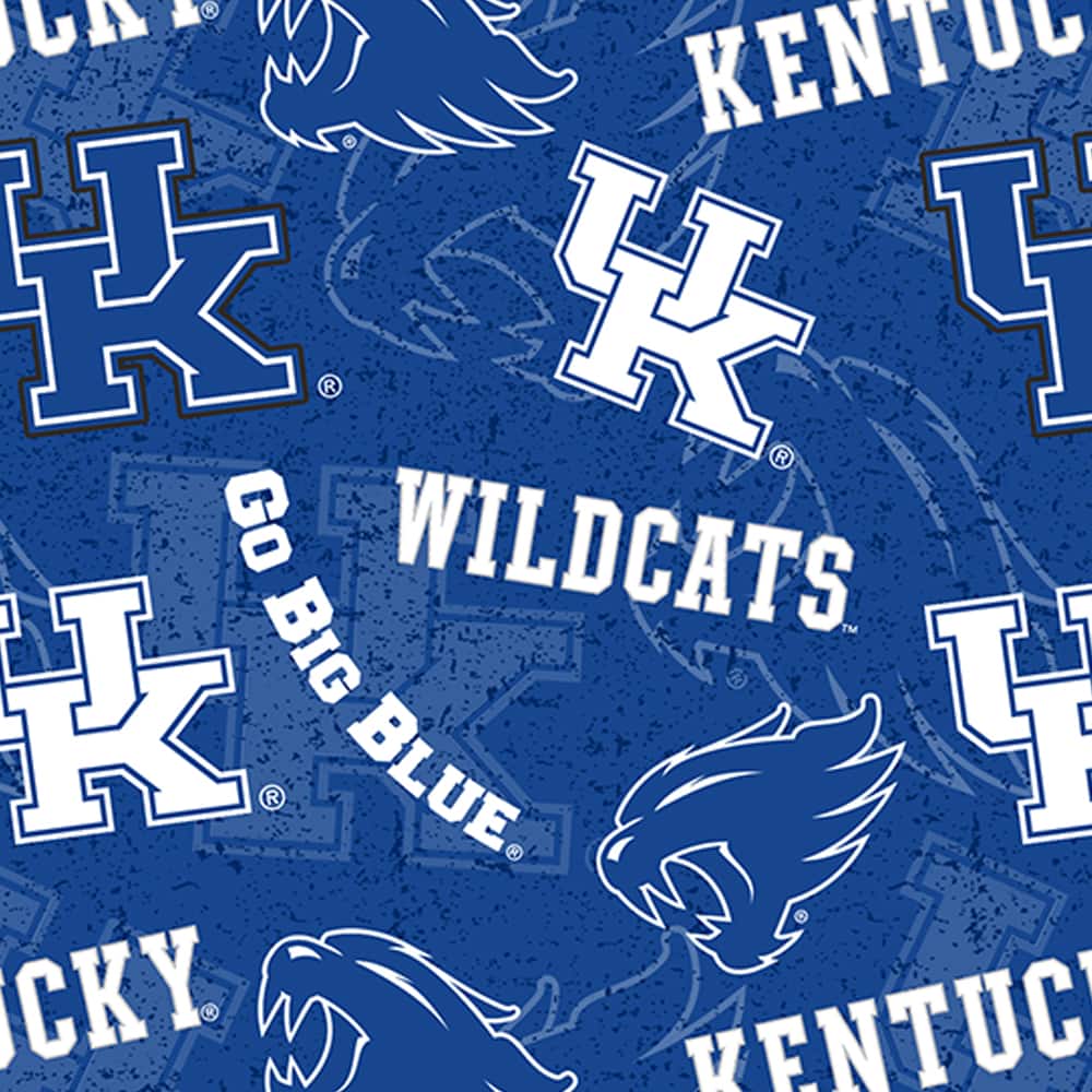 NCAA University of Kentucky Tone-on-Tone Cotton Fabric